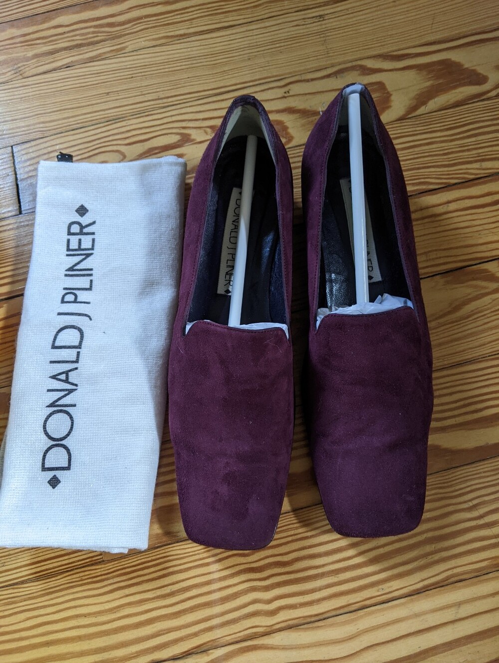 Donald J. Pliner Women's Plum Suede Slip-On Loafers 7.5